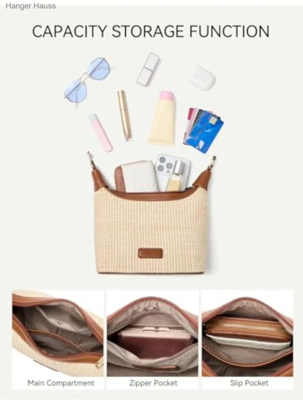 Straw Crossbody Bag for Women Summer Raffia Purse Handbag Beach Vacation